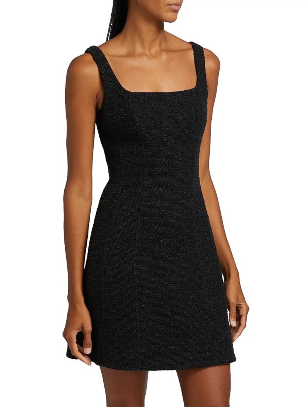 NEW- VERONICA BEARD Women's Delphine Tweed A-Line Minidress- Black, Size 6